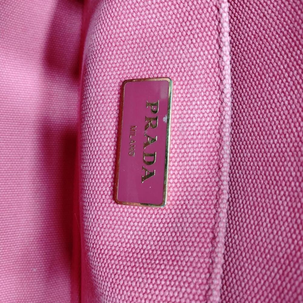 Prada Canapa Hand Bag Pink Canvas 25cm - Picture 7 of 9